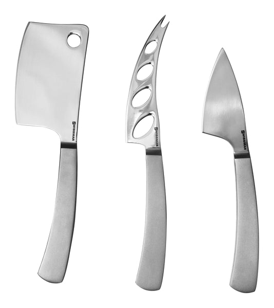 Swissmar Barcelona 3-Piece Stainless Steel Cheese Knife Set