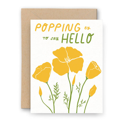 Finch and Flourish, "Popping By To Say Hello" Card