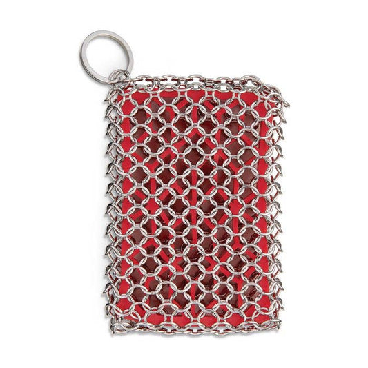 Chainmail Cast Iron Scrubber with Silicone Core