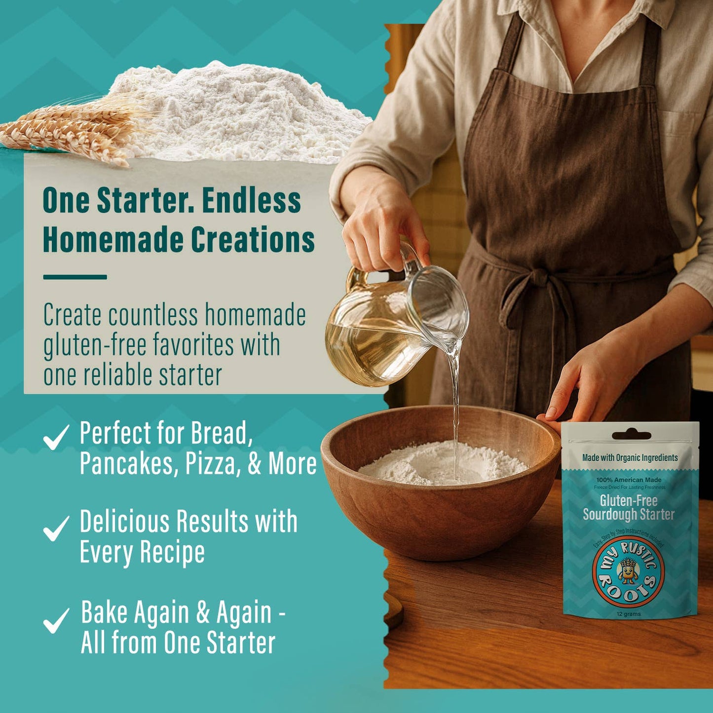 My Rustic Roots, Gluten-Free and Organic Sourdough Starter Culture