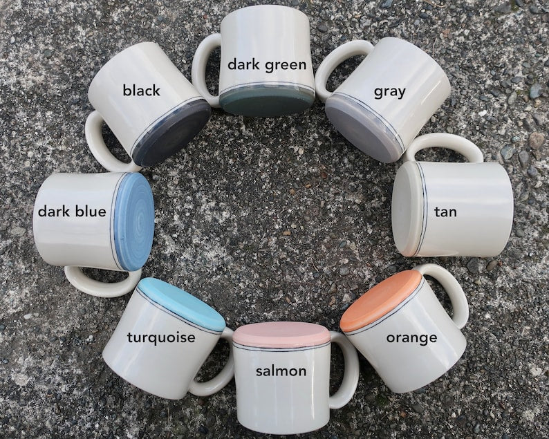 Downing Pottery Mug (with handle) - Skyline, Logo, Mountainscape