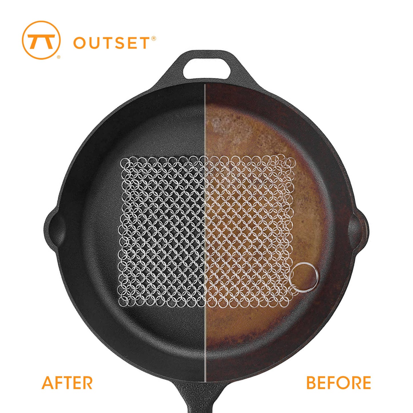 Chain Mail Cast Iron Cleaner and Scrubber
