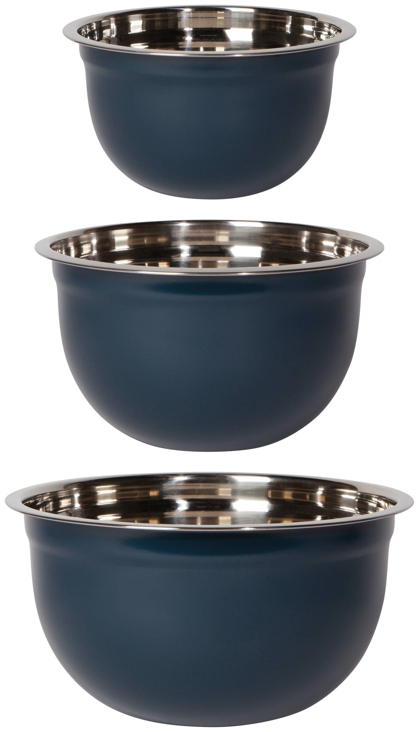 Mixing Bowls, Matte Steel Ink - Set of 3
