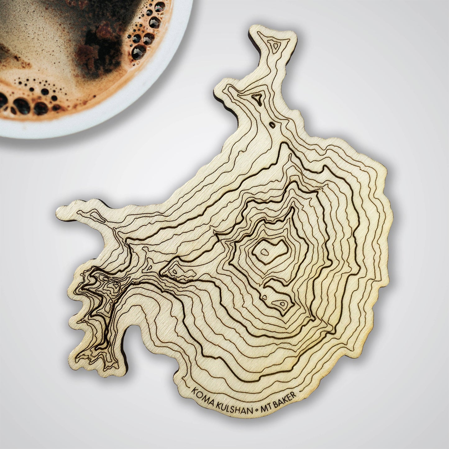 SML - Washington Volcanoes Topography Coasters, Set of 4