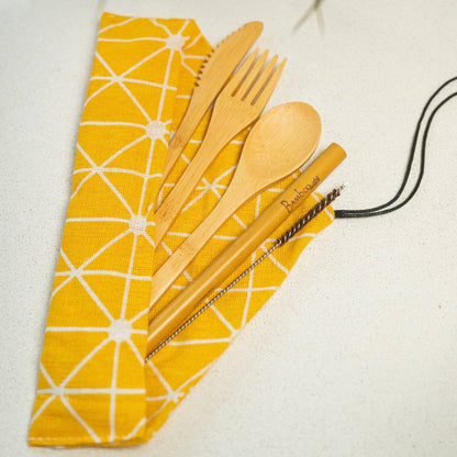 Bamboo Travel Cutlery Set | Stocking Stuffer
