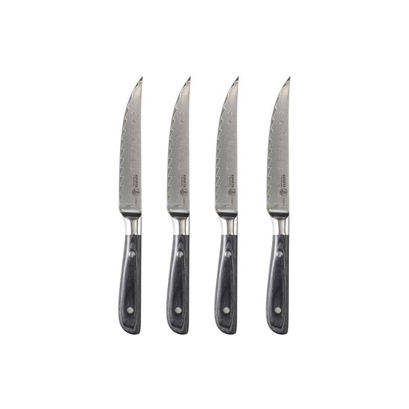 Avanta Damascus Fine Edge Steak Knife Set - 4 Piece