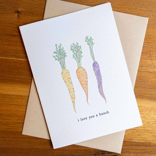 I Love You A Bunch Carrots Card