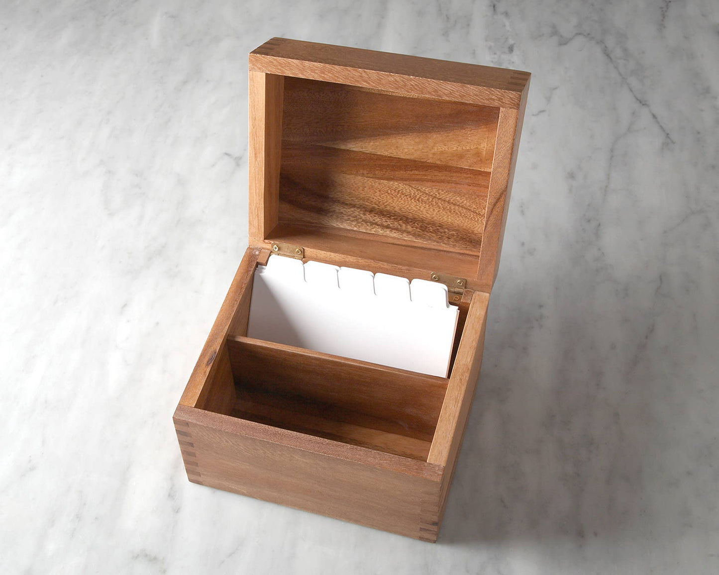 Ironwood, Acacia Recipe Box, 2 Compartment - 7"x 6"x 5.5"