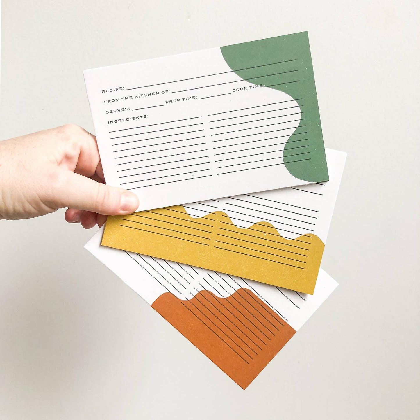 Gingerly Press, Rolling Hills Recipe Cards - Variety Pack
