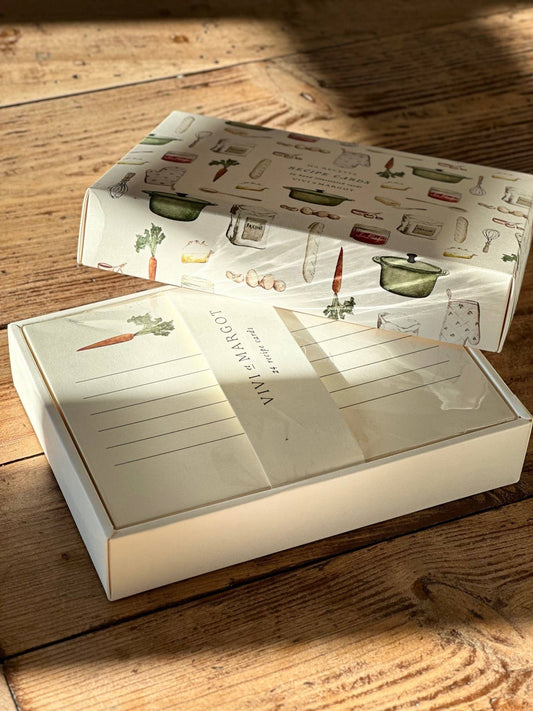 Vivi et Margot, Hand Illustrated Recipe Card Box Set 24