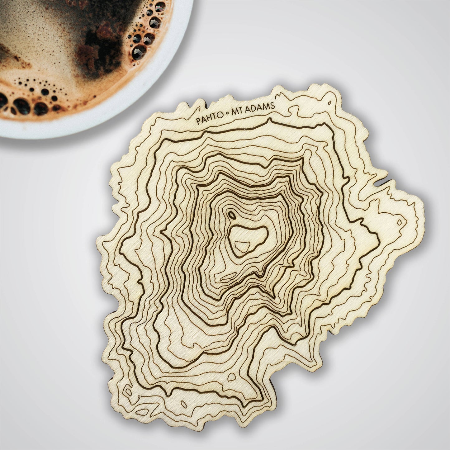 SML - Washington Volcanoes Topography Coasters, Set of 4