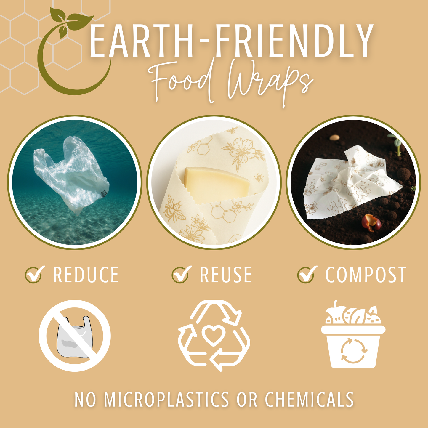 Nectar & Nest, XL Beeswax Bread Wraps