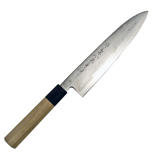 Kikuichi Kasumi Aoko Blue Carbon Damascus 210mm  Gyuto (GKAD21)